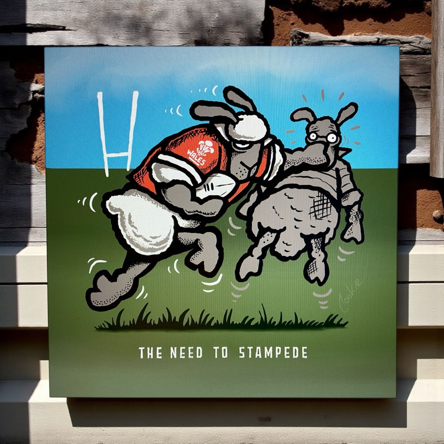 Metal Wall Sign | Rugby Stampede - Wales