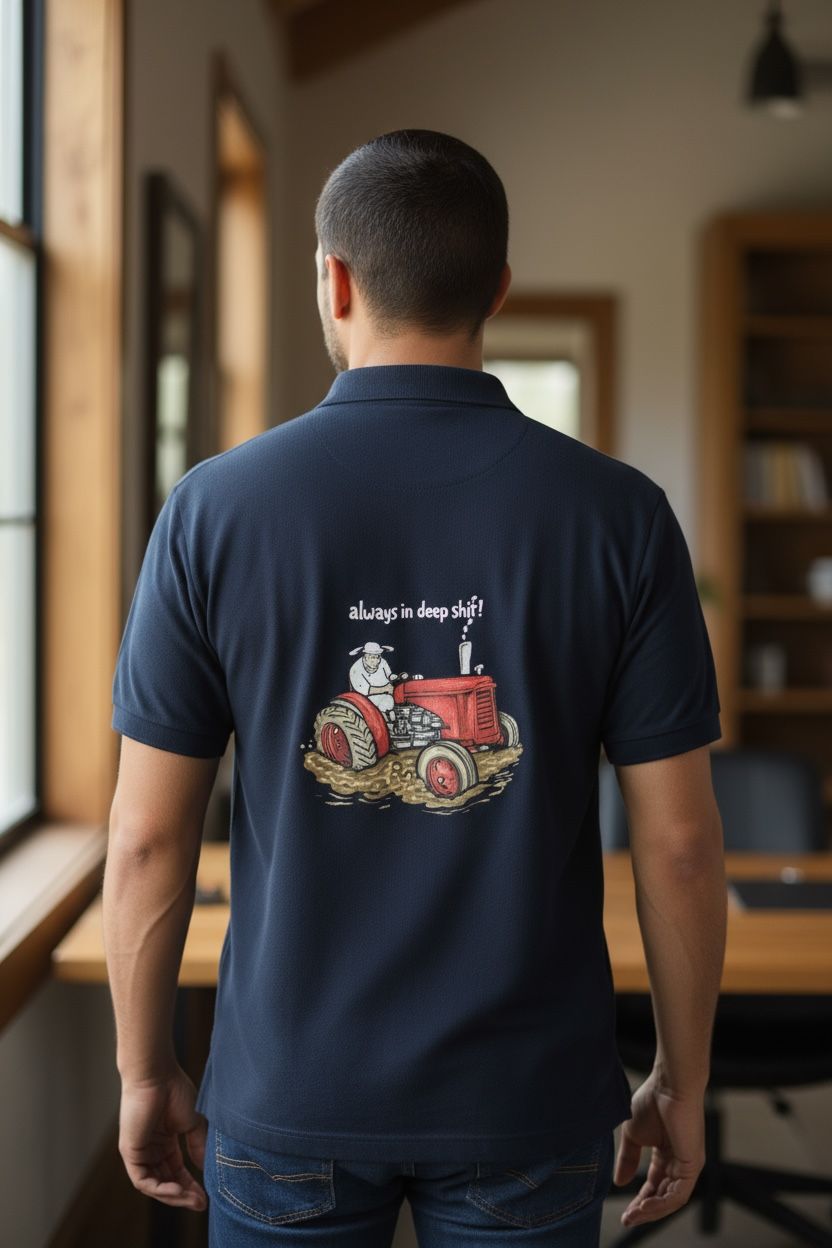 Flockers Short-Sleeved Polo | Always In Deep Sh*t!