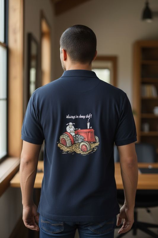 Flockers Short-Sleeved Polo | Always In Deep Sh*t!