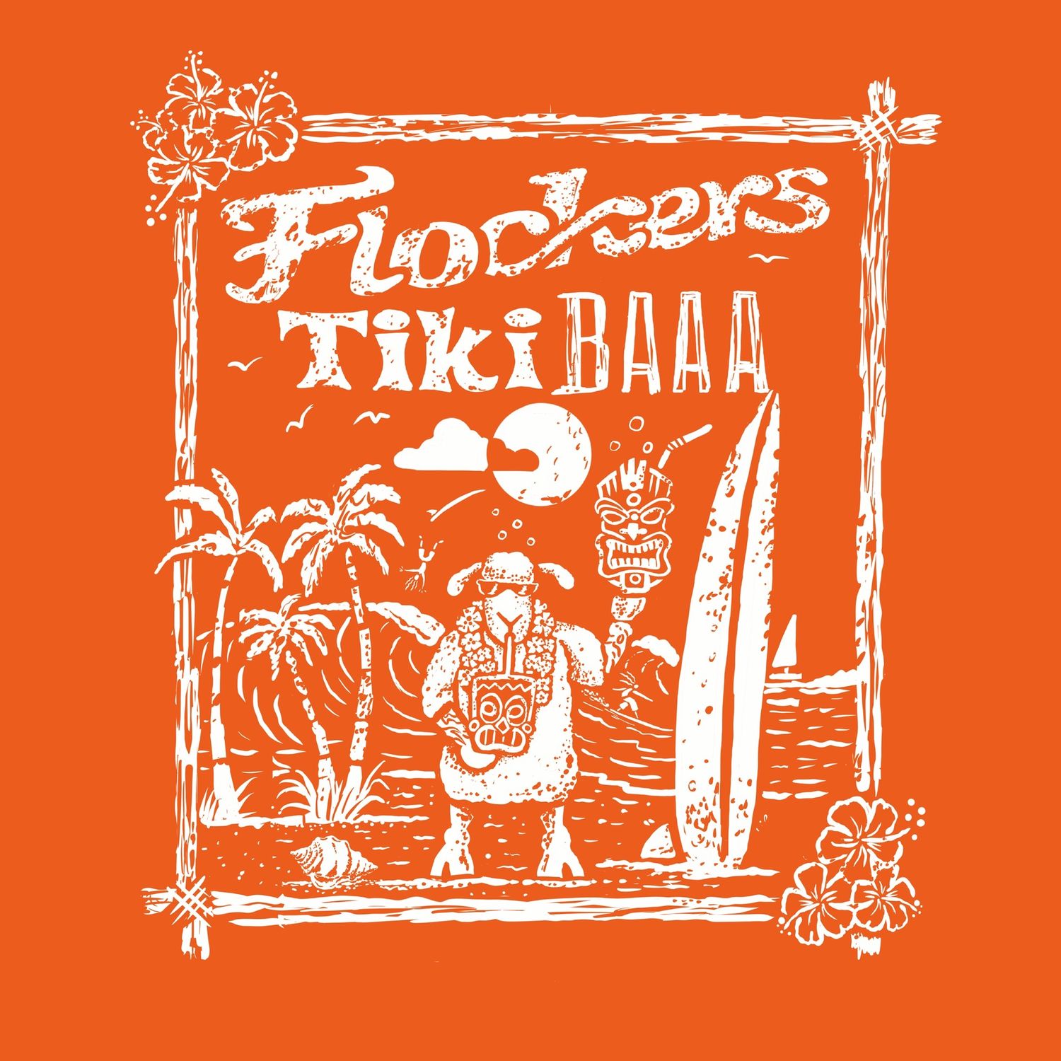 Flockers | Tiki BAAA | Metal Sign