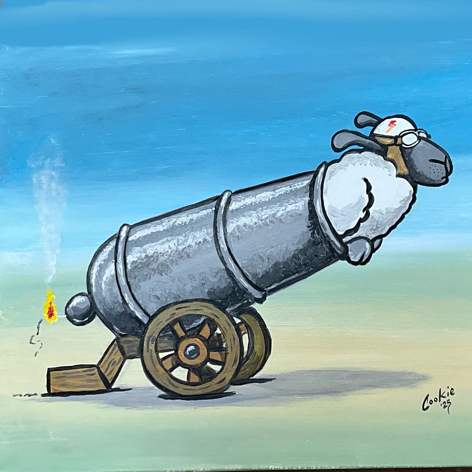 Flockers Fridge Magnet | Cannon Painting