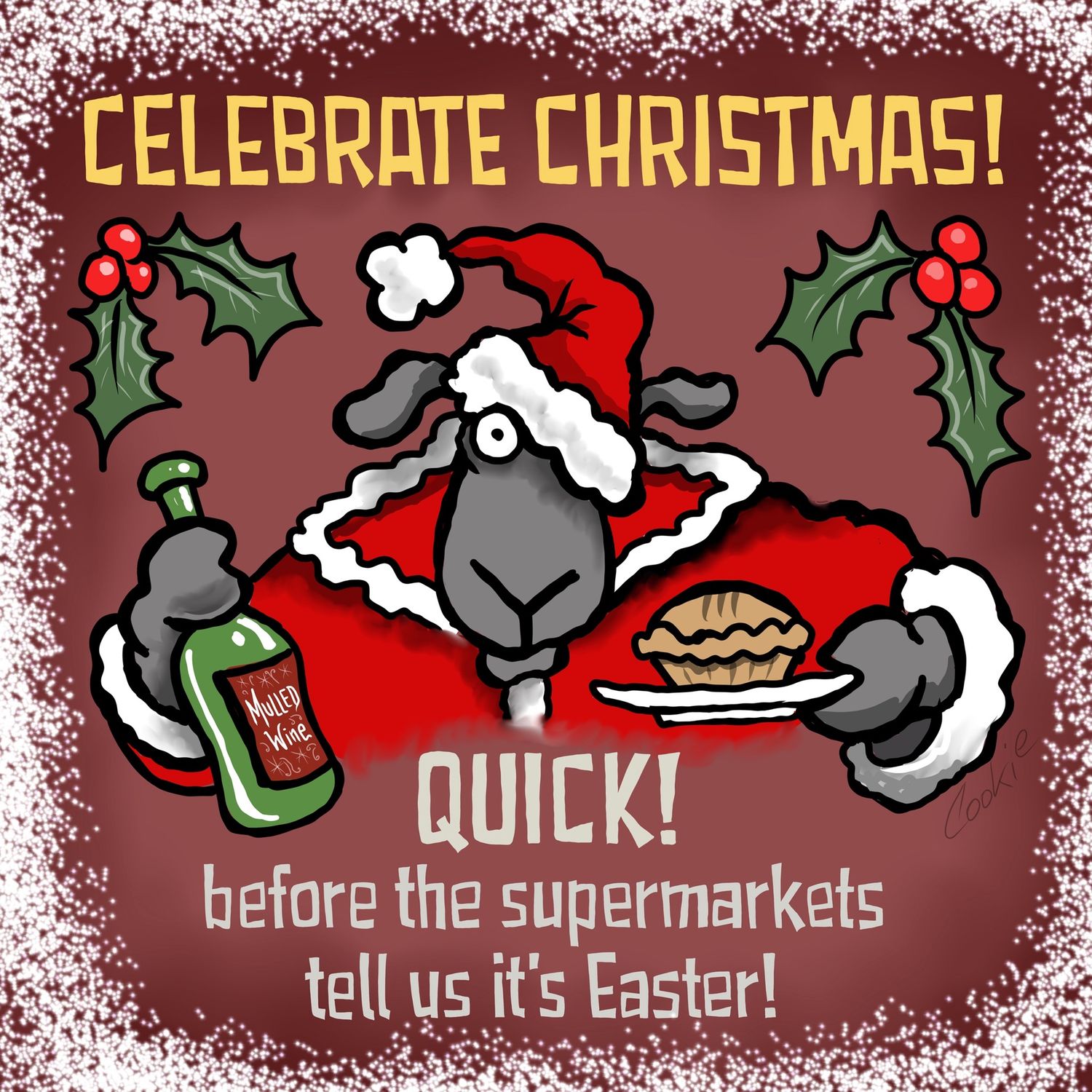 Flockers Metal Sign | Celebrate Christmas Quick