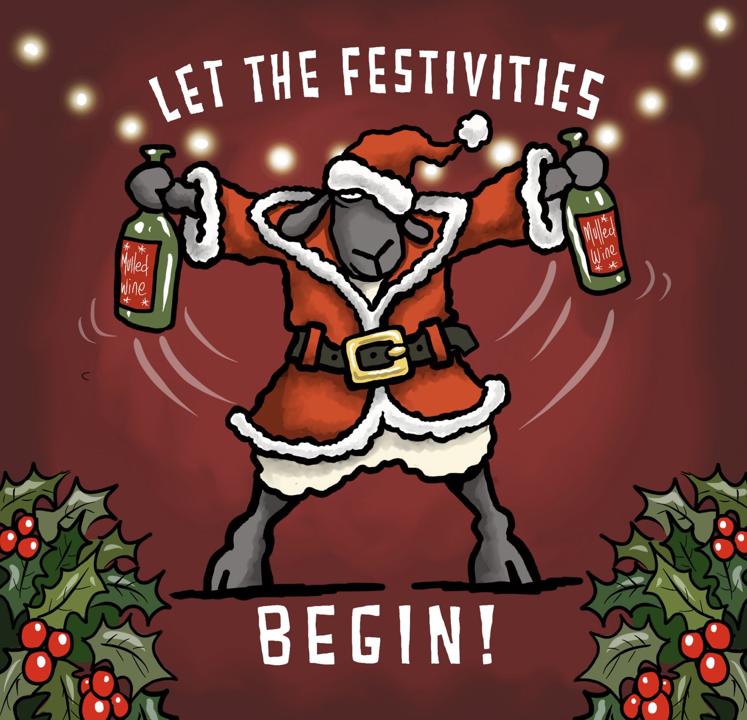 Flockers Metal Sign | Let the Festivities Begin