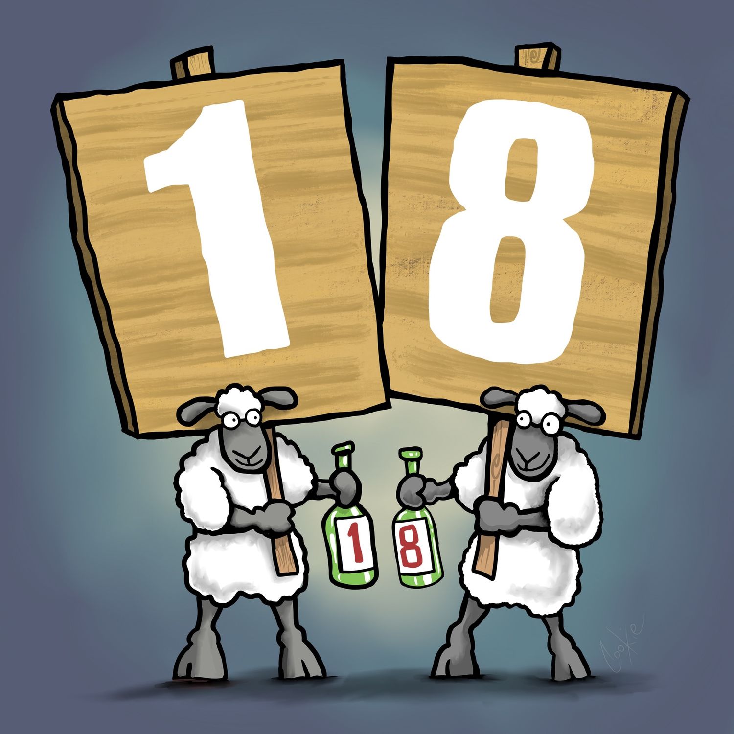 Flockers Fridge Magnet | 18th Birthday