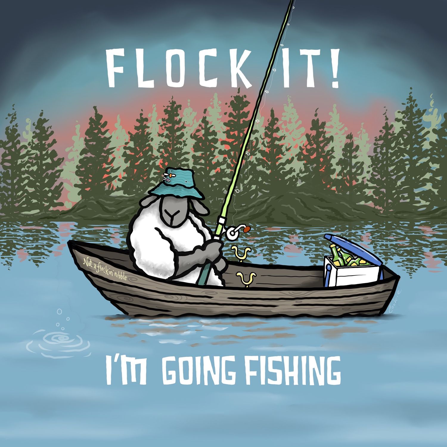 Flockers Fridge Magnet | I&#39;m Going Fishing