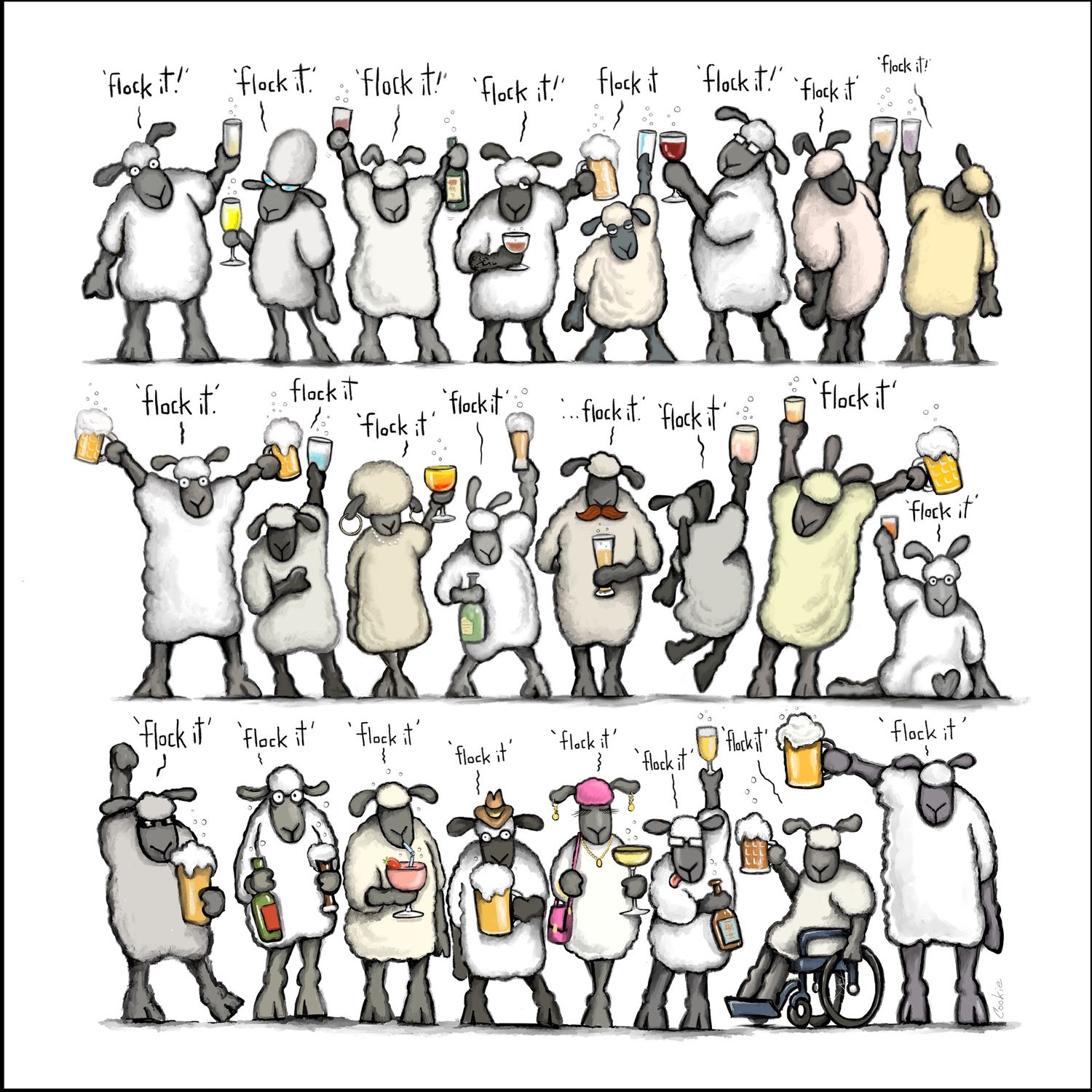 Flockers Fridge Magnet | Flock It