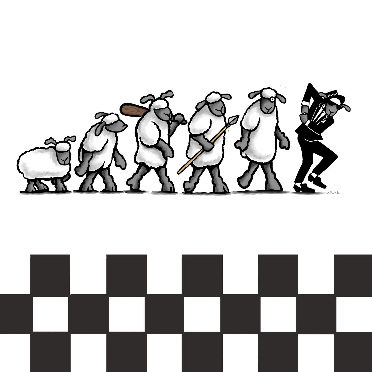 Flockers Fridge Magnet | Two Tone Evolution