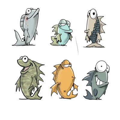 Cookie Classics image of Weird Fish drawings