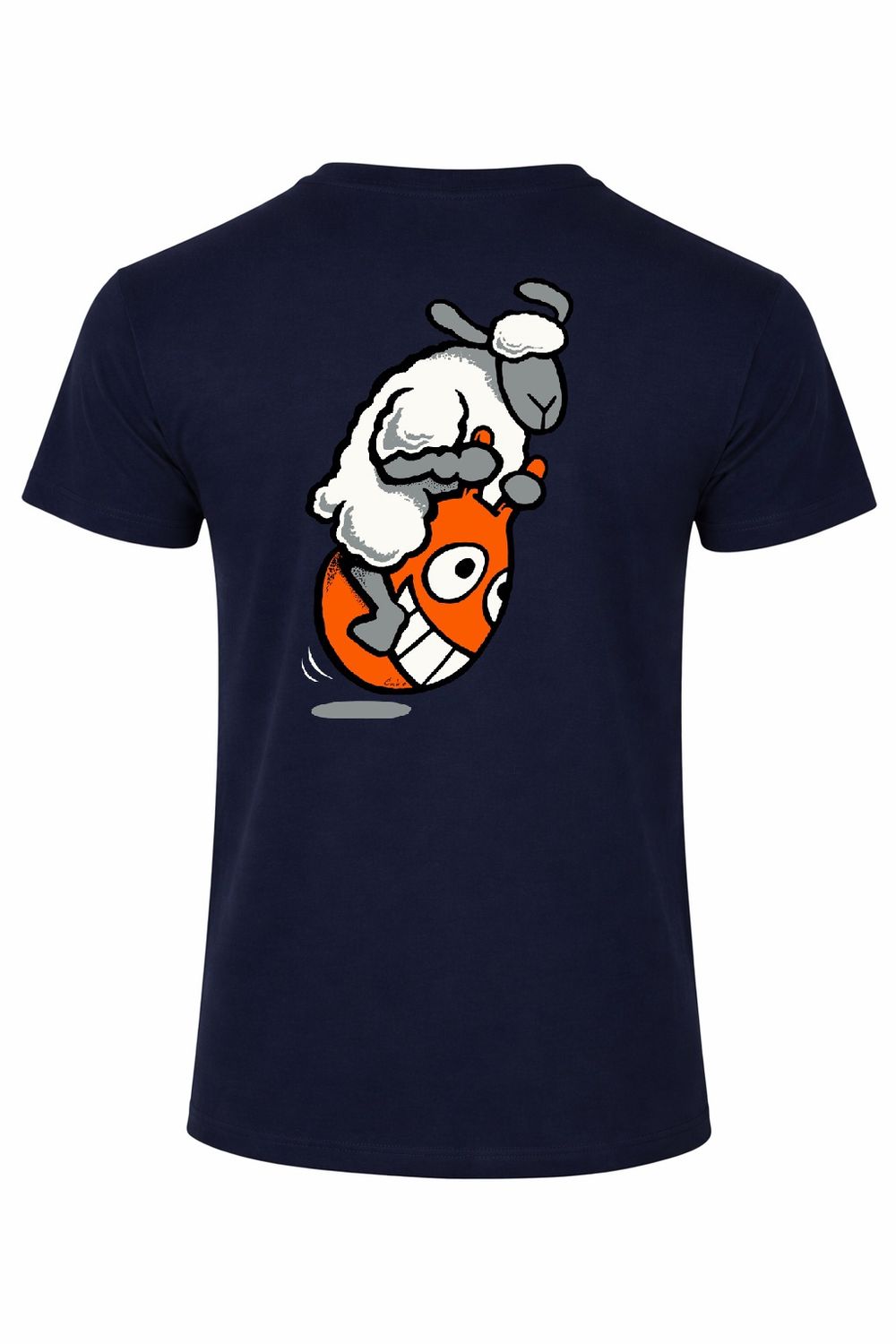 Flockers  Men's  T-shirt| Space Hopper, Colour: Navy, Size: XS