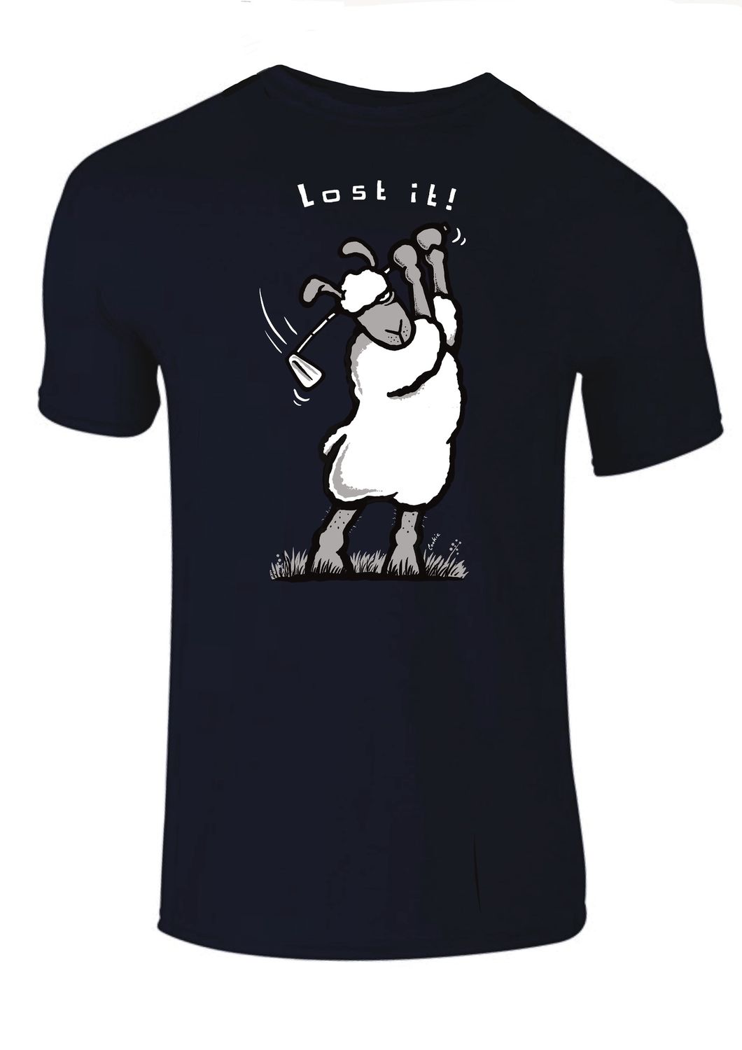 Lost it! | Funny T-Shirt | Baaad Flockers, Colour: Navy, Size: XS