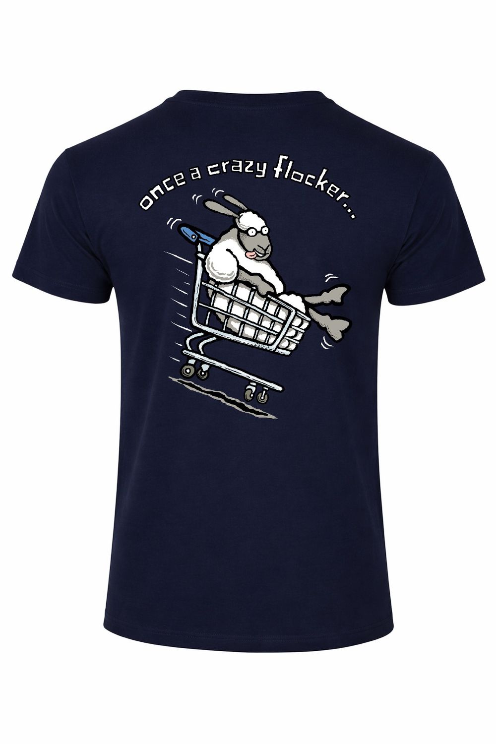 Flockers | Crazy Flocker | Men's T-Shirt, Colour: Navy, Size: XS