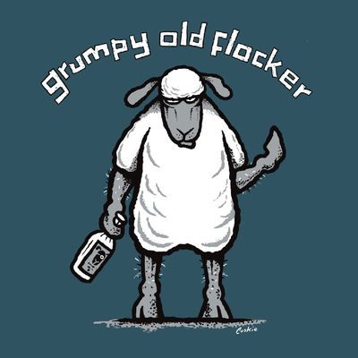 Flockers Blank Greetings Card | Grumpy Old Flocker