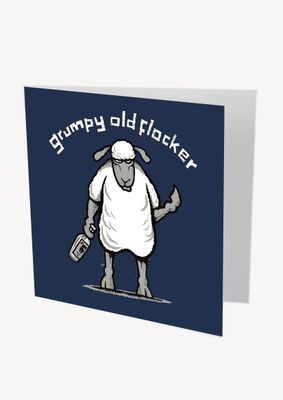 Grumpy Old Flocker Card | Funny Grumpy Old Man Card | Baaad Flockers®