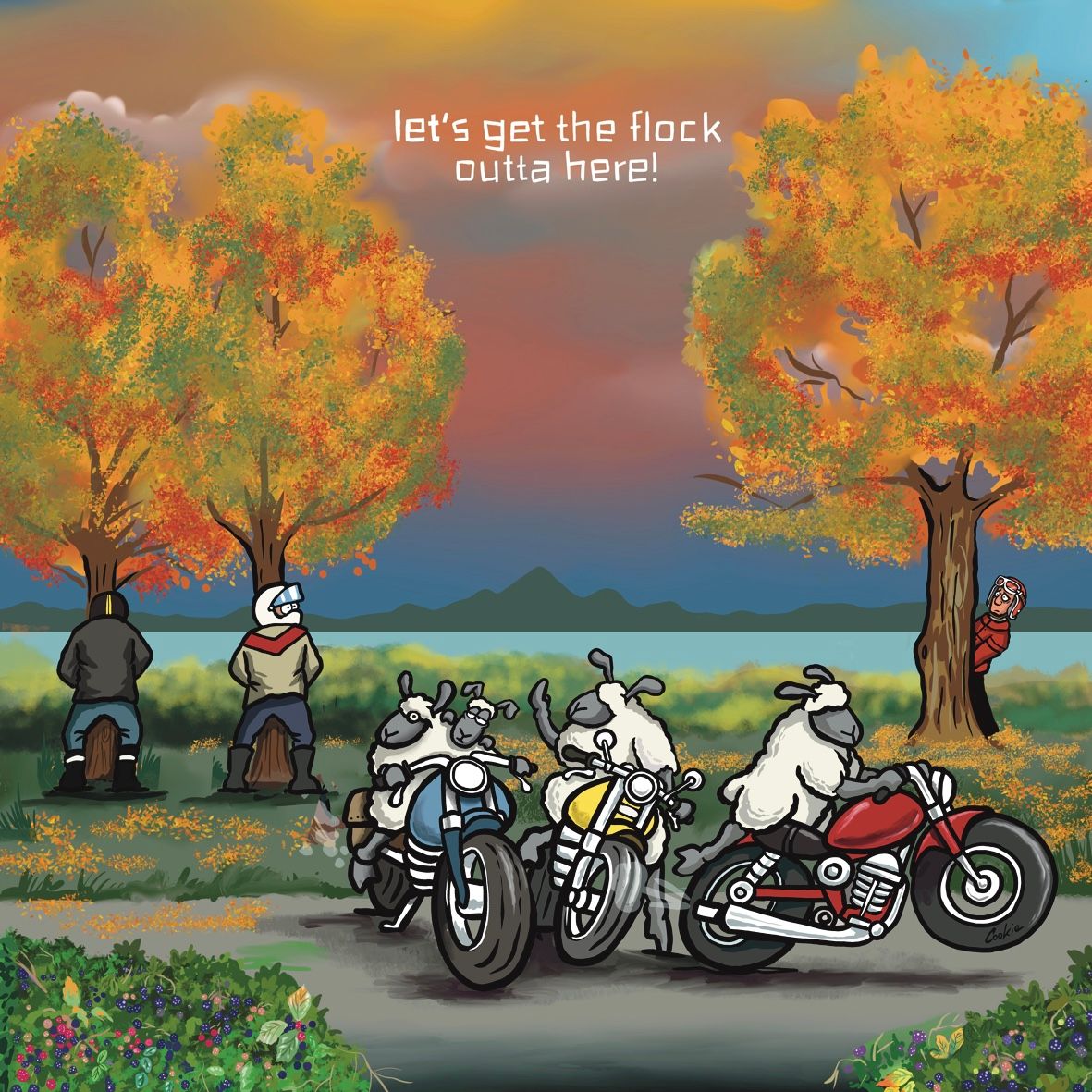 Get Outta Here Card | Funny Cheeky &amp; Sarcastic Card | Baaad Flockers®