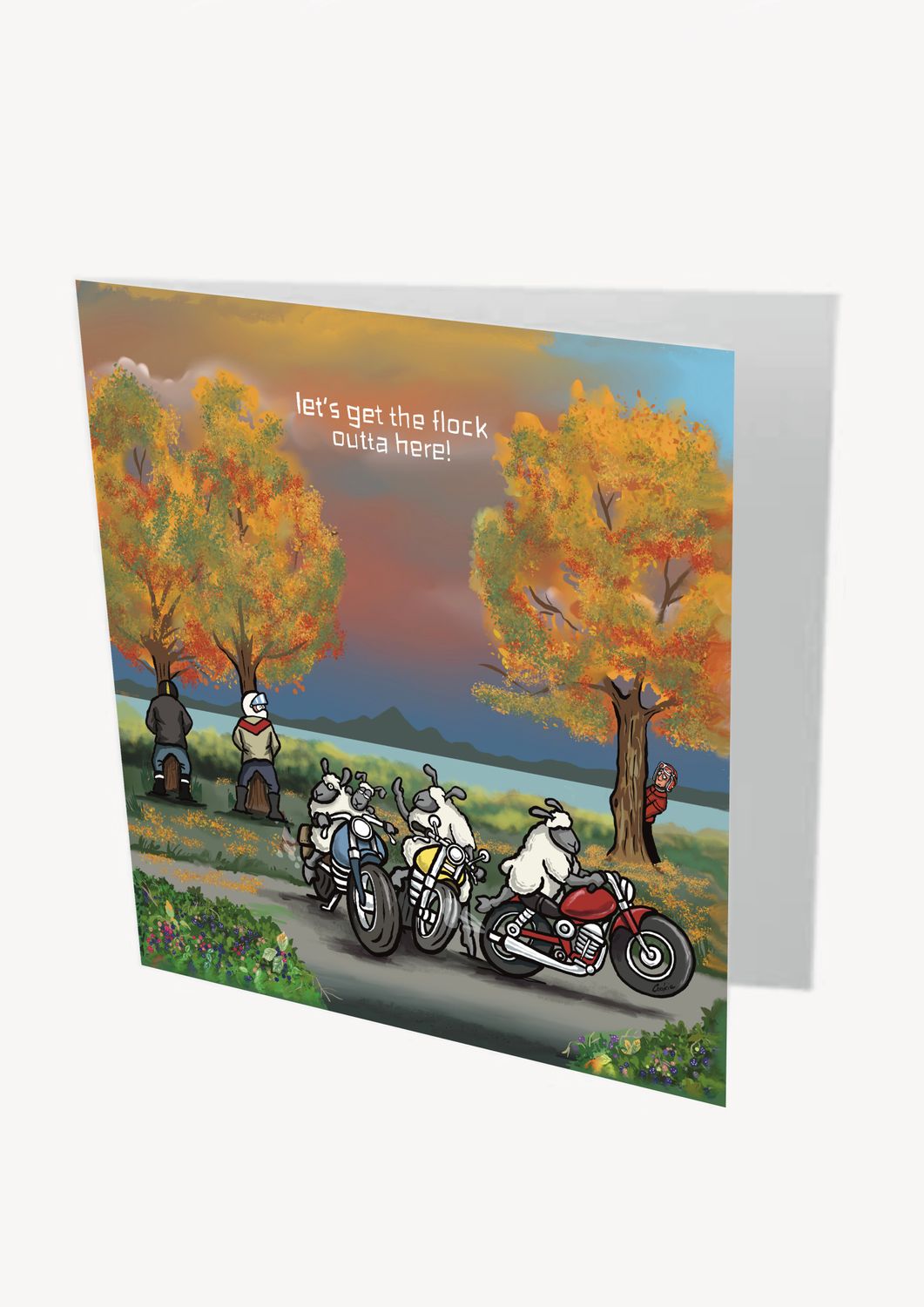 Get Outta Here Card | Funny Cheeky &amp; Sarcastic Card | Baaad Flockers®