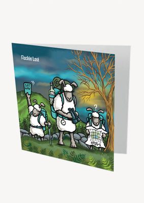 Flockin’ Lost! Card | Funny Adventure & Hiking Card | Baaad Flockers® Flockin’ Lost! Card | Funny Adventure & Hiking Card | Baaad Flockers®