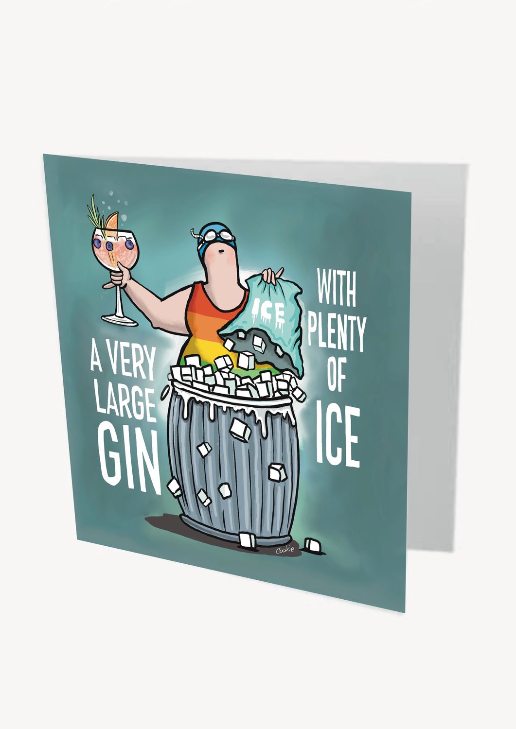 A Very Large Gin Card | Funny Gin Lover Greeting Card | Baaad Flockers®