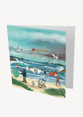 Wild and Windy Card | Wild Swimming &amp; Windy Weather Card | Baaad Flockers®