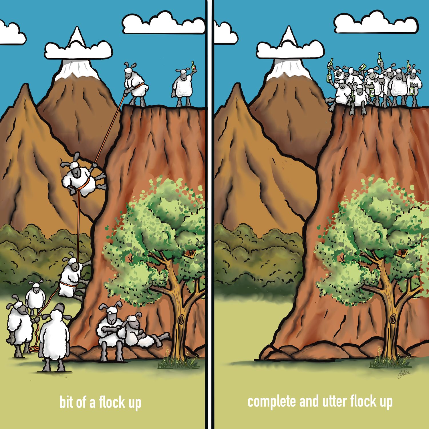 Flockers Blank Greetings Card | Flock Up!
