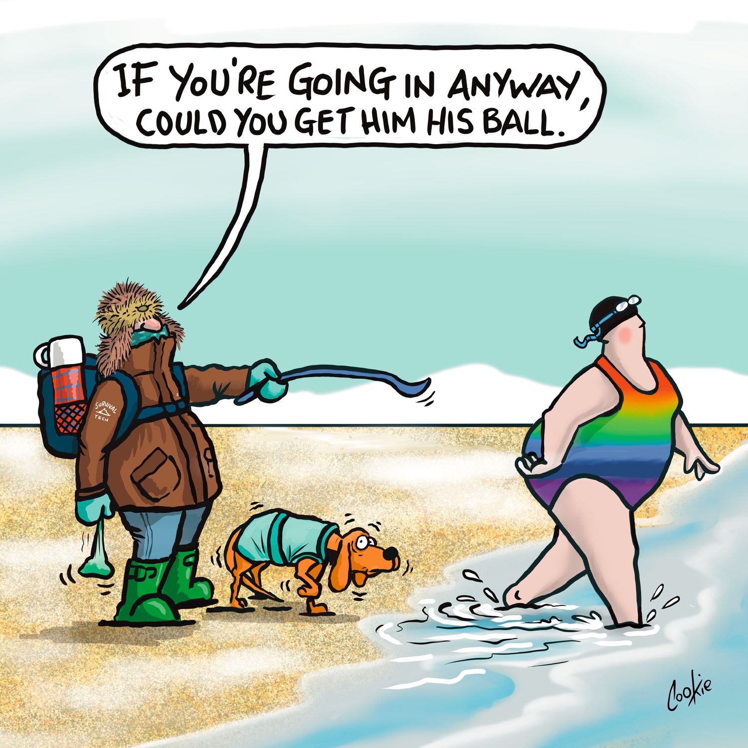 Lost Ball Card | Funny Wild Swimming &amp; Adventure Card | Baaad Flockers®