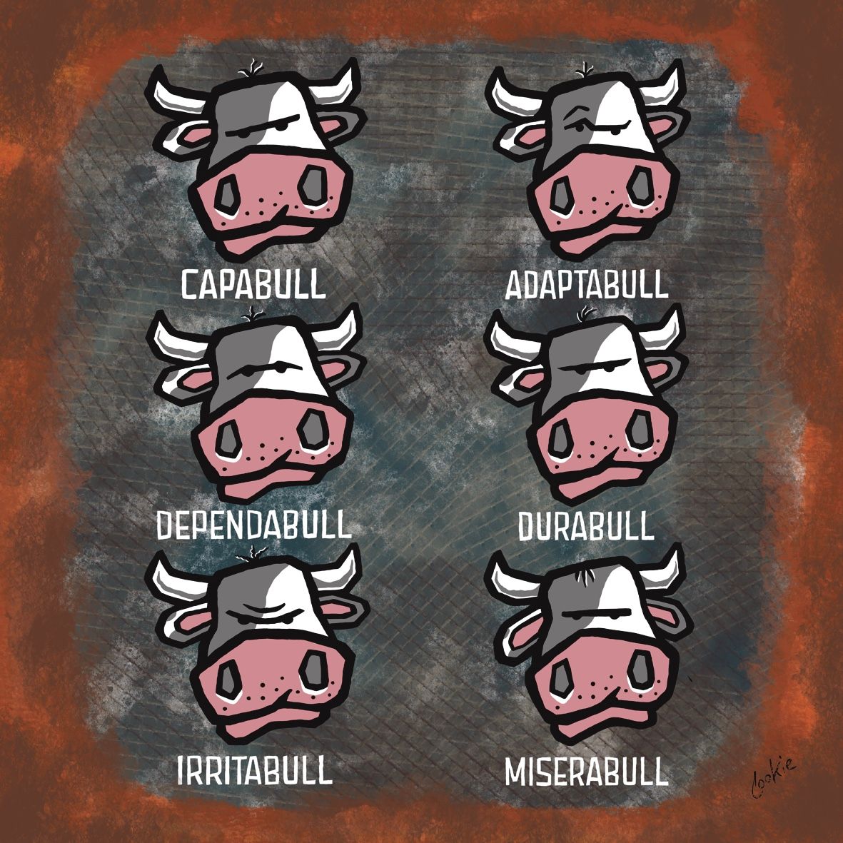 Total Bull Capabull Card | Funny Bull &amp; Farming Card | Baaad Flockers®