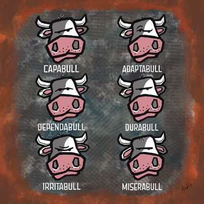 Total Bull Capabull Card | Funny Bull &amp; Farming Card | Baaad Flockers®