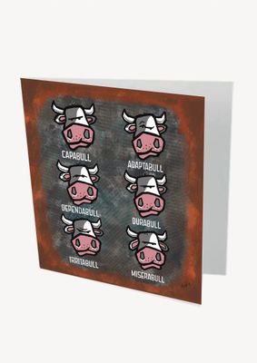 Total Bull Capabull Card | Funny Bull &amp; Farming Card | Baaad Flockers®