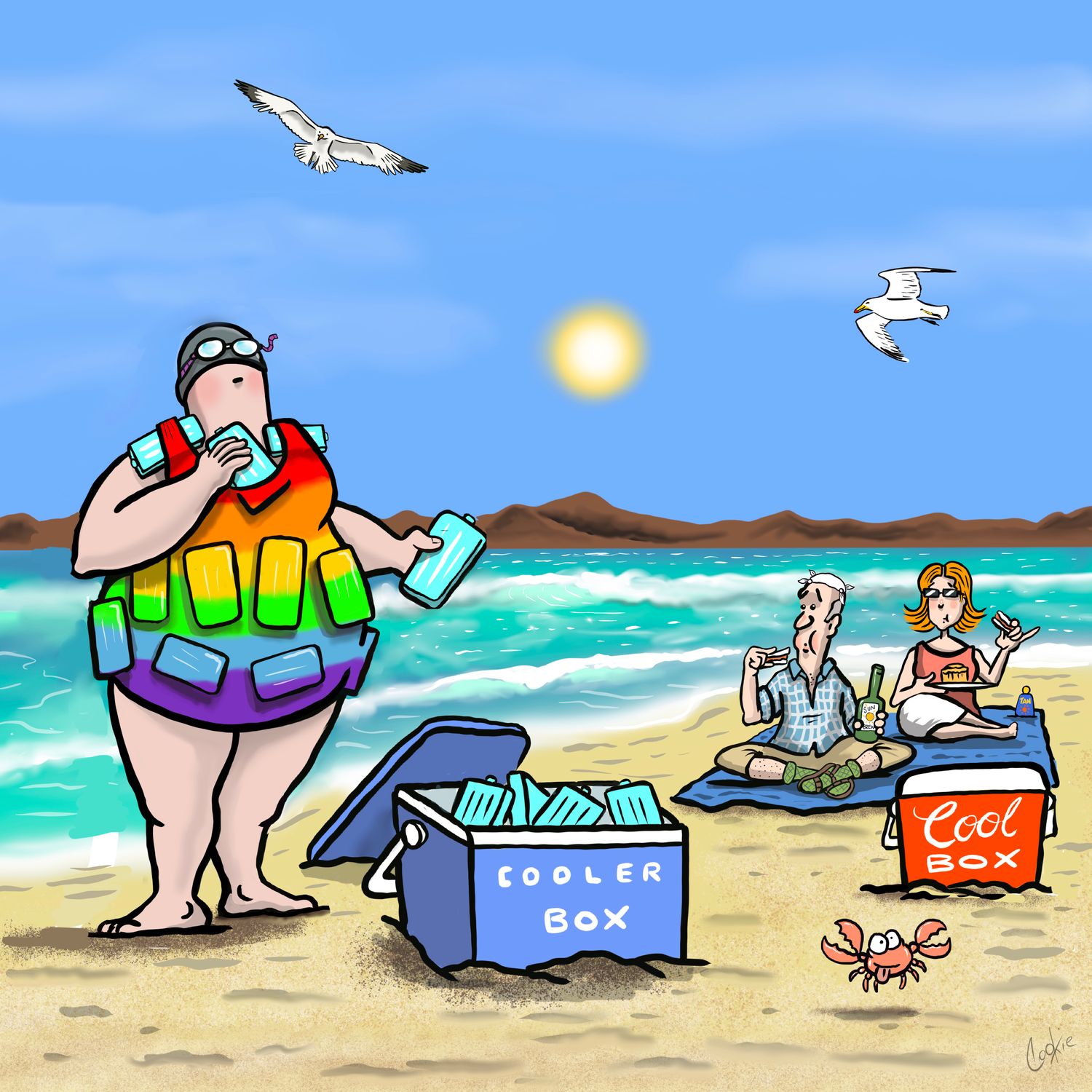 Ice Packer Card | Funny Ice Swimming &amp; Cold Water Card | Baaad Flockers®