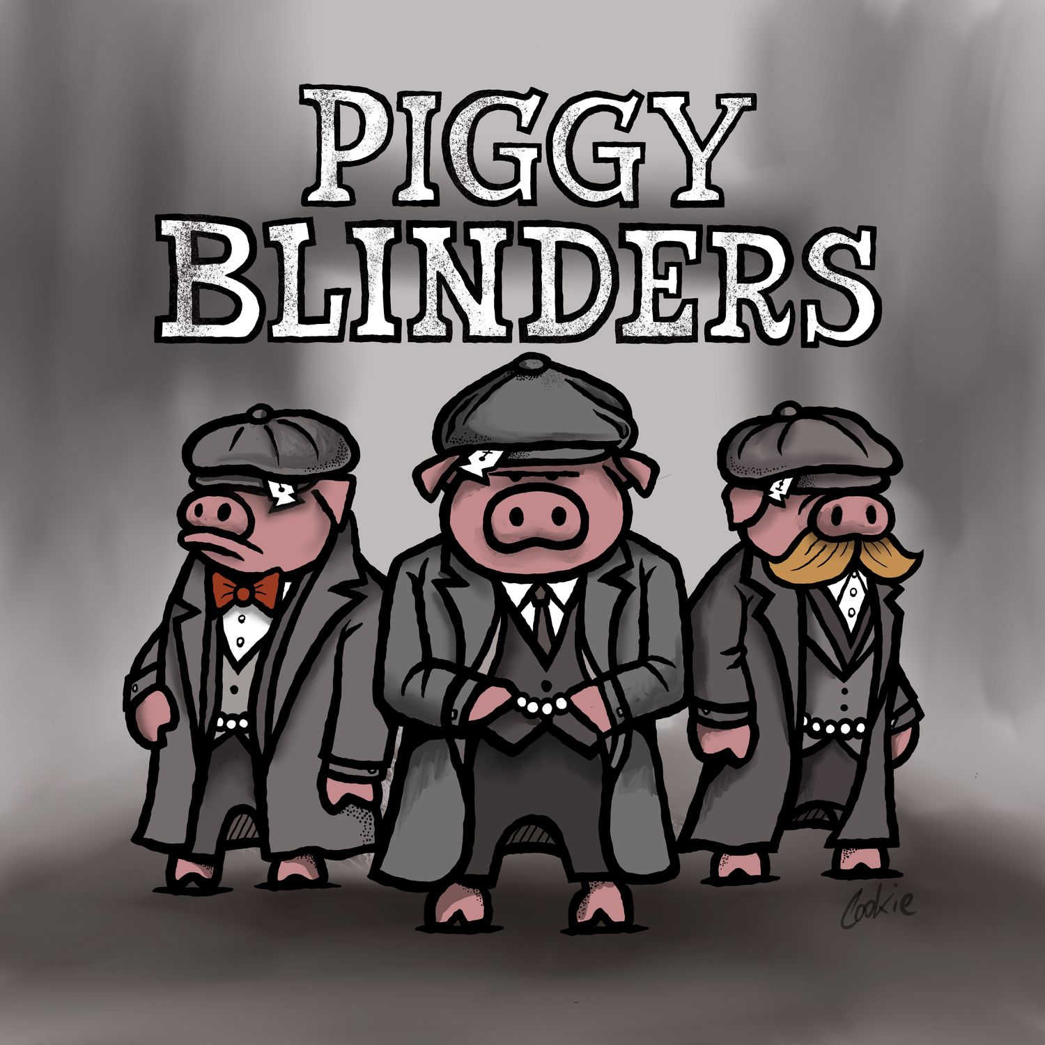 Piggy Blinders Card | Funny Pig &amp; Farm Animal Card | Baaad Flockers®