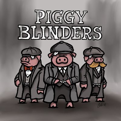Piggy Blinders Card | Funny Pig &amp; Farm Animal Card | Baaad Flockers®
