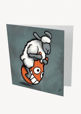 Retro Space Hopper Card | Funny Retro &amp; Nostalgic Birthday Card | Baaad Flockers®