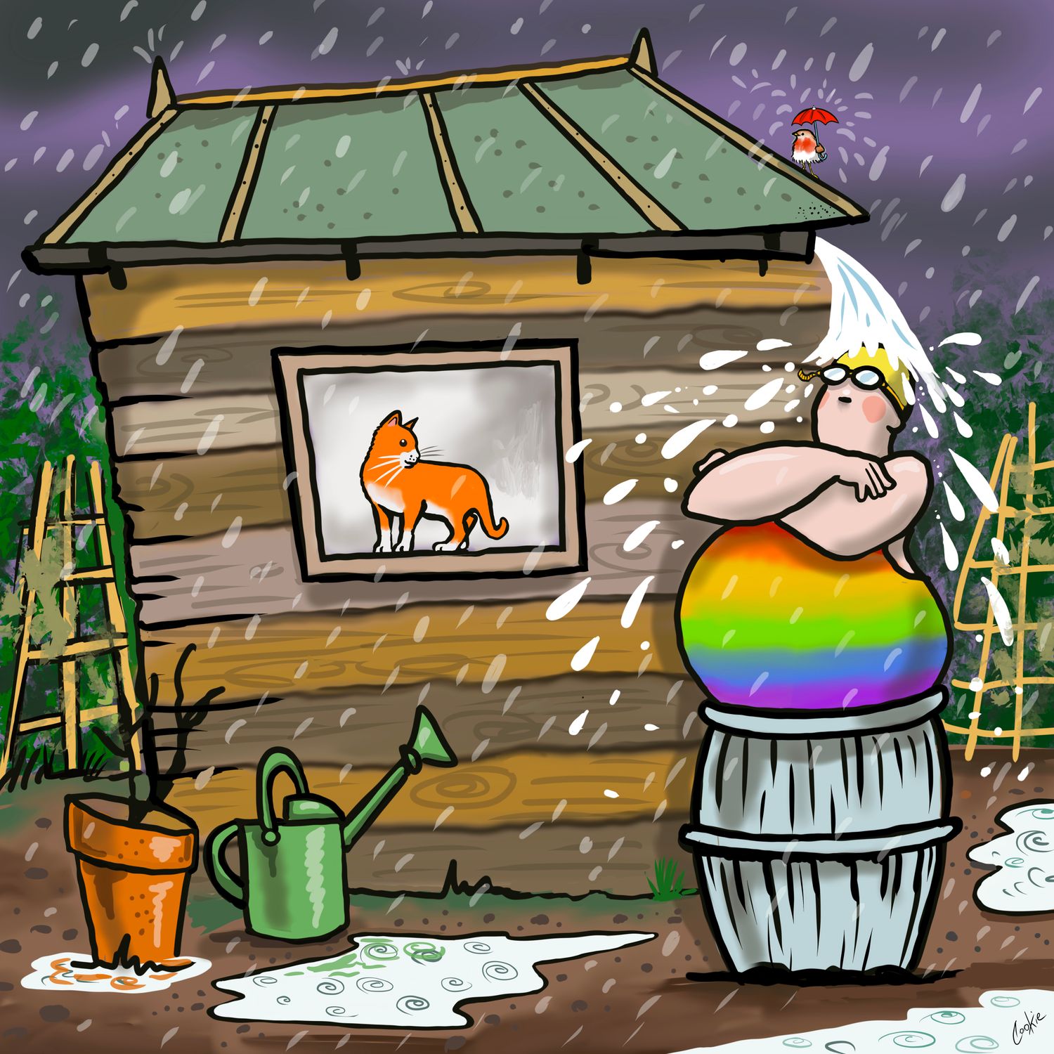 Wild Shed Card | Wild Swimming &amp; Outdoor Adventure Card | Baaad Flockers®
