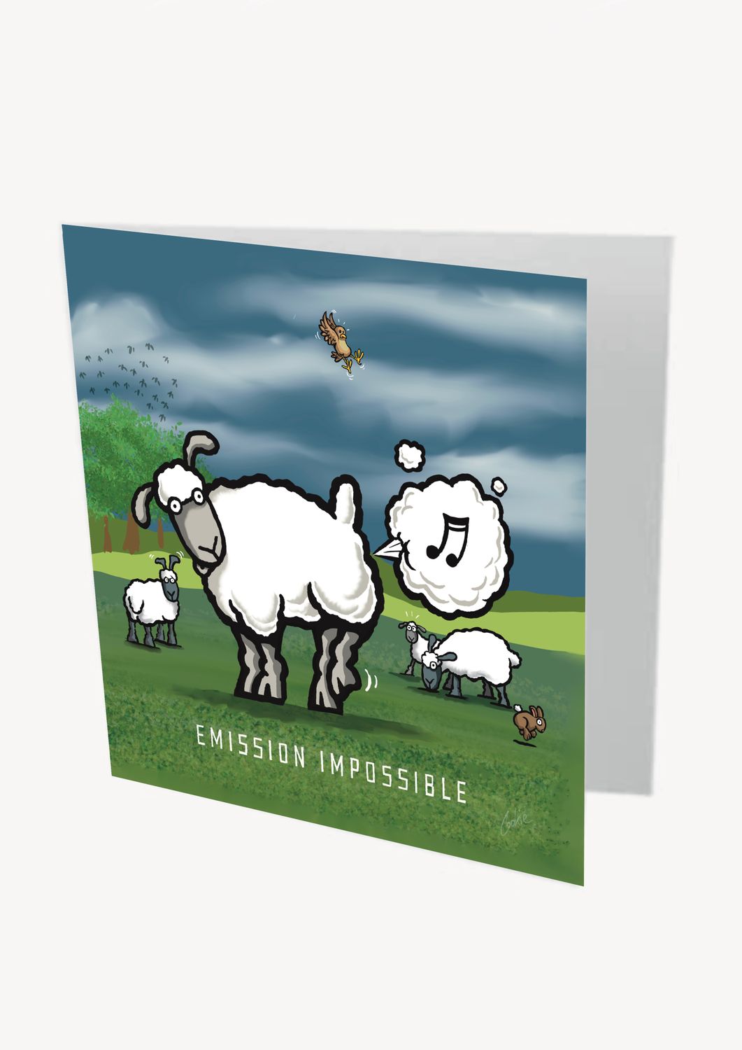 Emission Impossible Card | Funny Fart &amp; Rude Humour Card | Baaad Flockers®