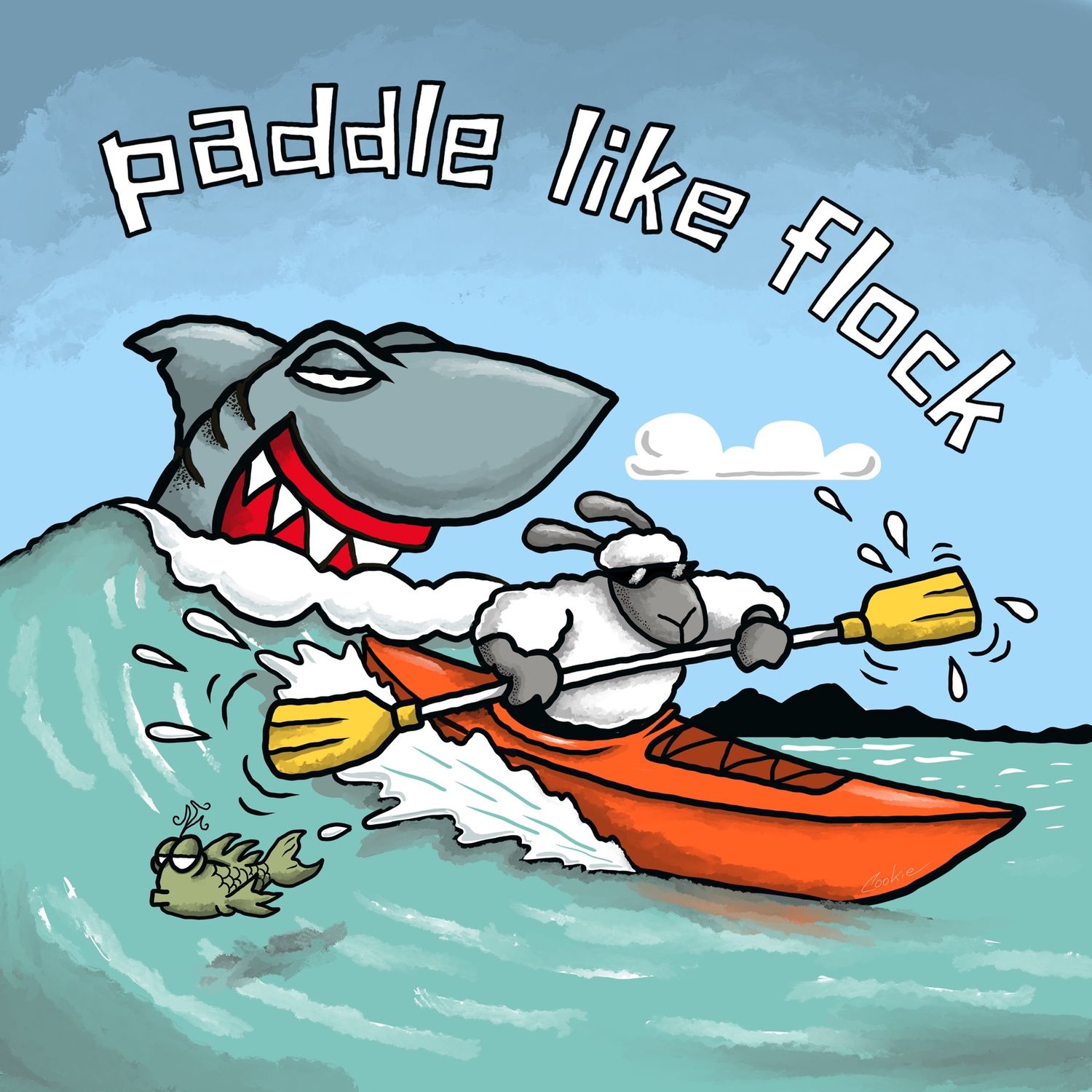 Flockers Metal Sign | Paddle Like Flock - Canoe