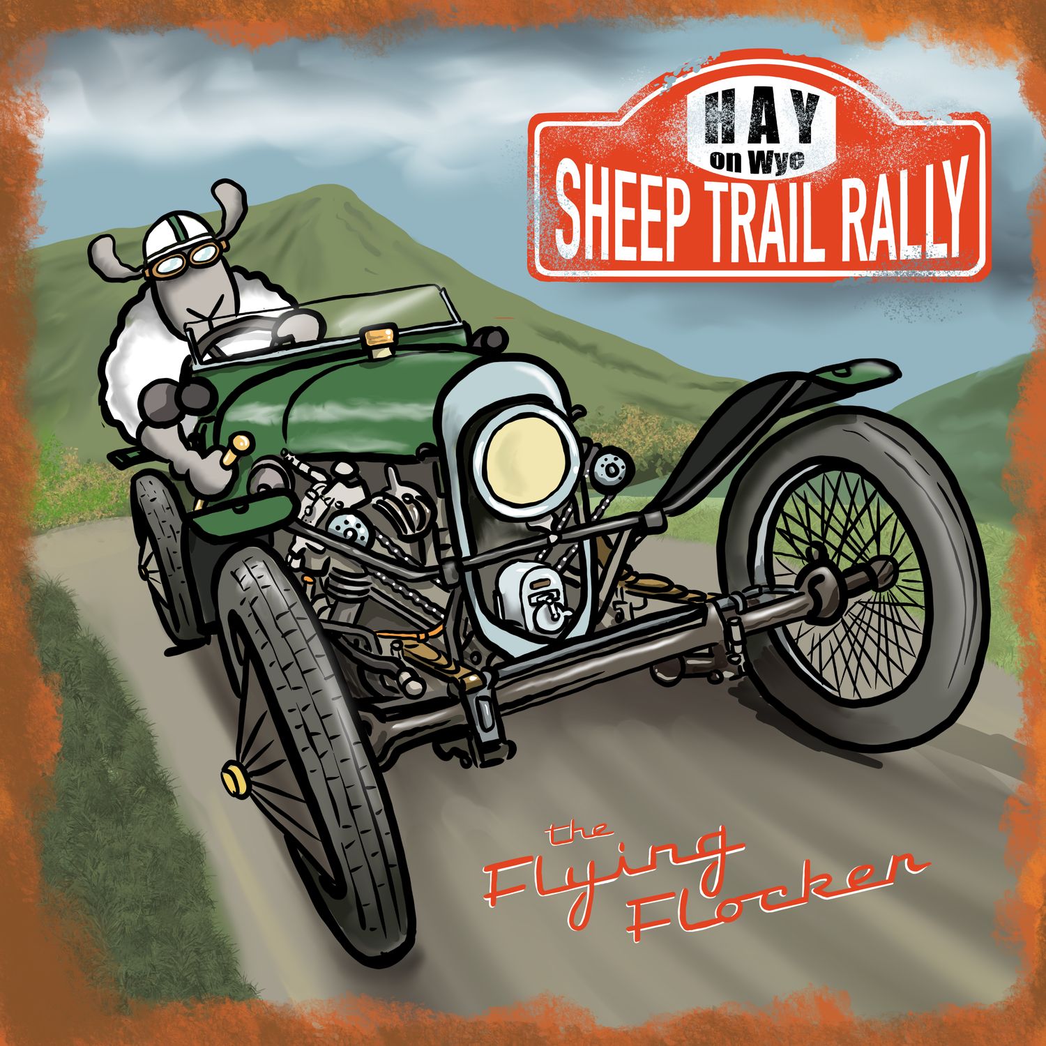 Flockers Metal Sign | Vintage Sheep Trail