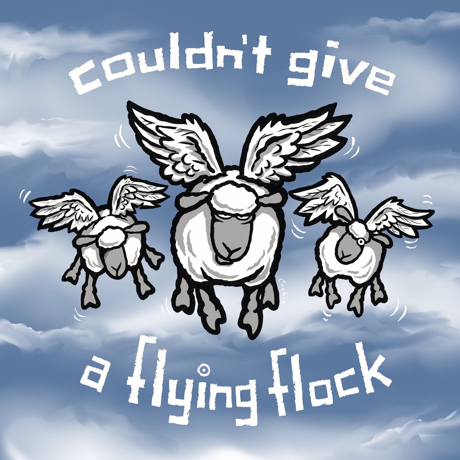 Couldn't Give A Flying Flock | Metal Mancave Sign | Flockers