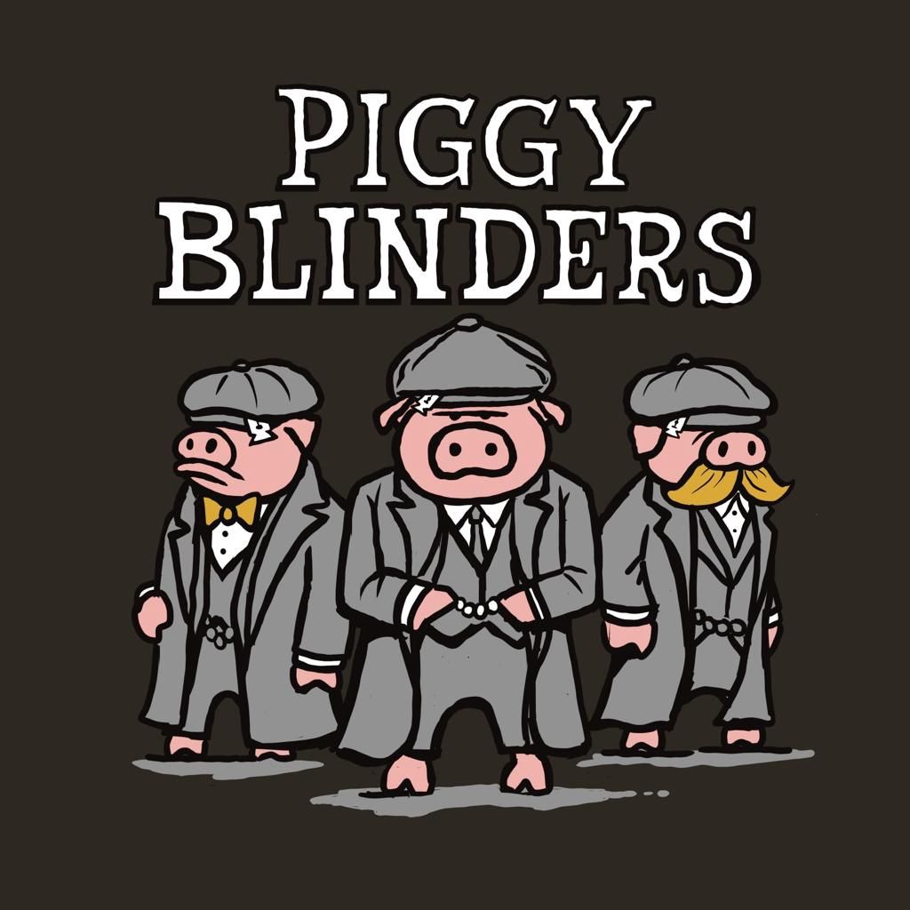 Piggy Blinders | Metal Man Cave Sign | Flockers