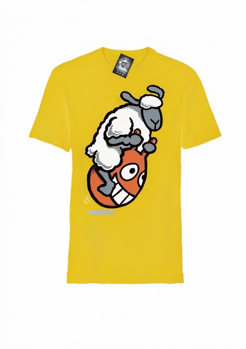Retro Hopper | Kid's Funny T-Shirt, Colour: Sunflower, Size: 3-4 years
