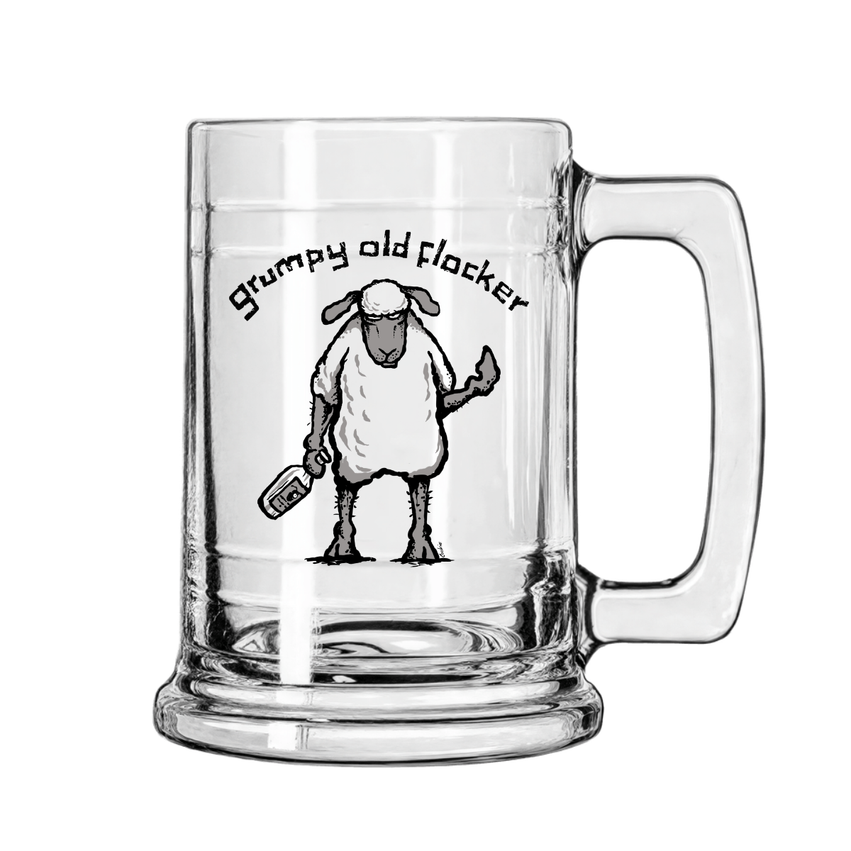Grumpy Old Flockers Tankard | Funny Gift for Dad &amp; Grandad | Baaad Flockers®