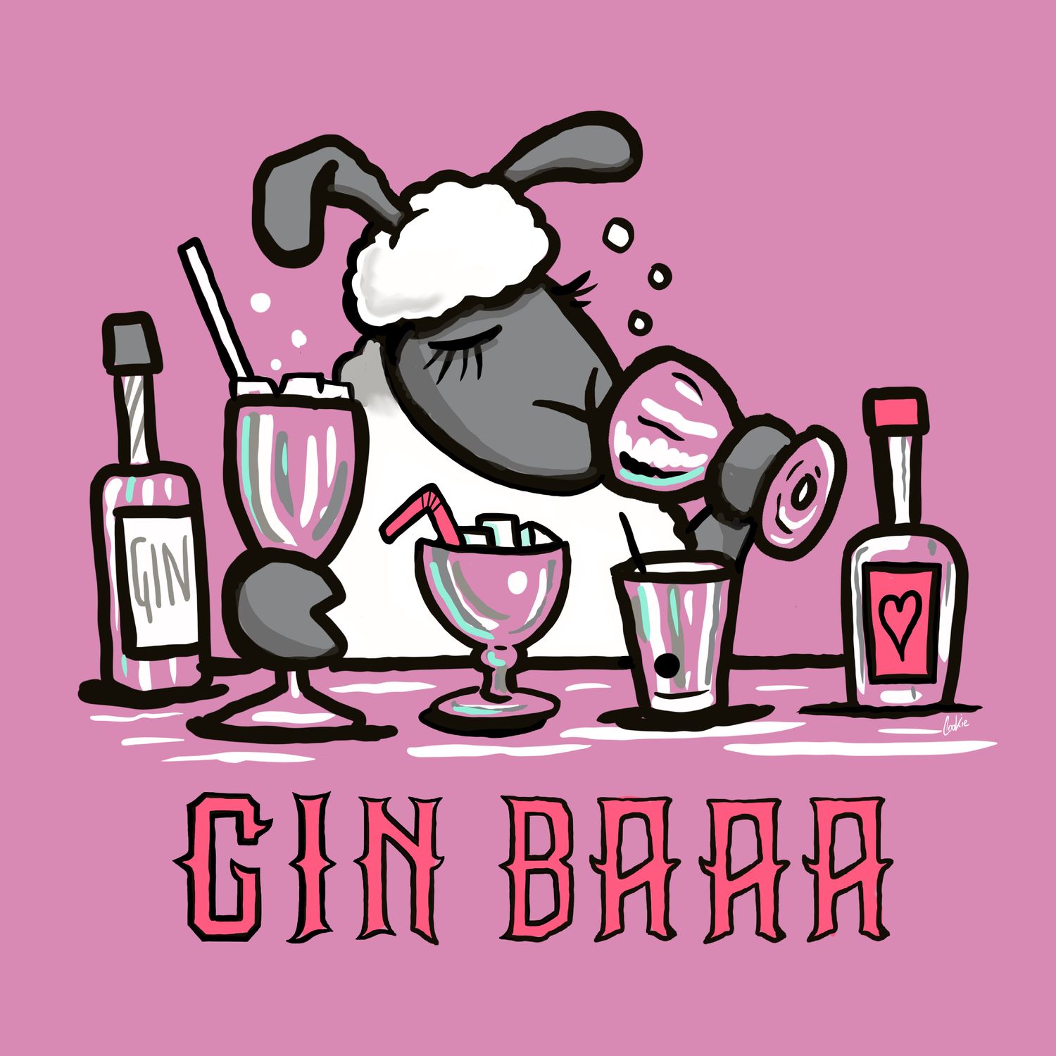Mooody Car Sticker | Gin Baaa