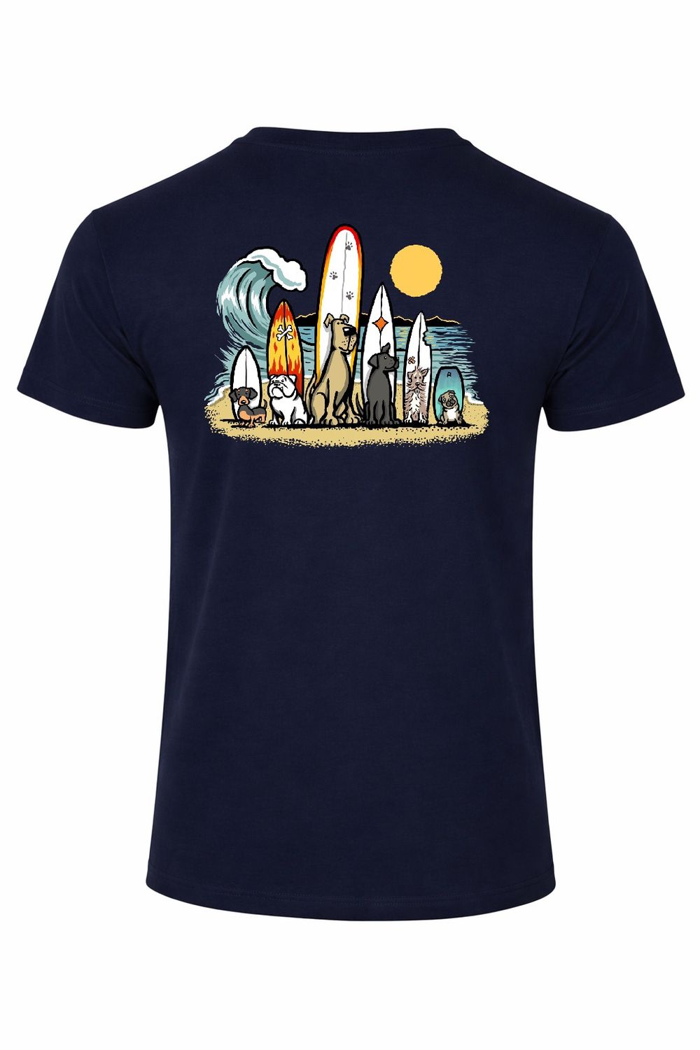 Dog Paddler | Funny T-shirt | Baaad Flockers, Colour: Navy, Size: XS