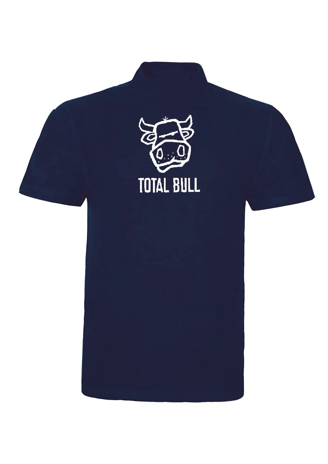 Total Bull Short Sleeved Polo | Print, Colour: Navy Blue, Size: XS