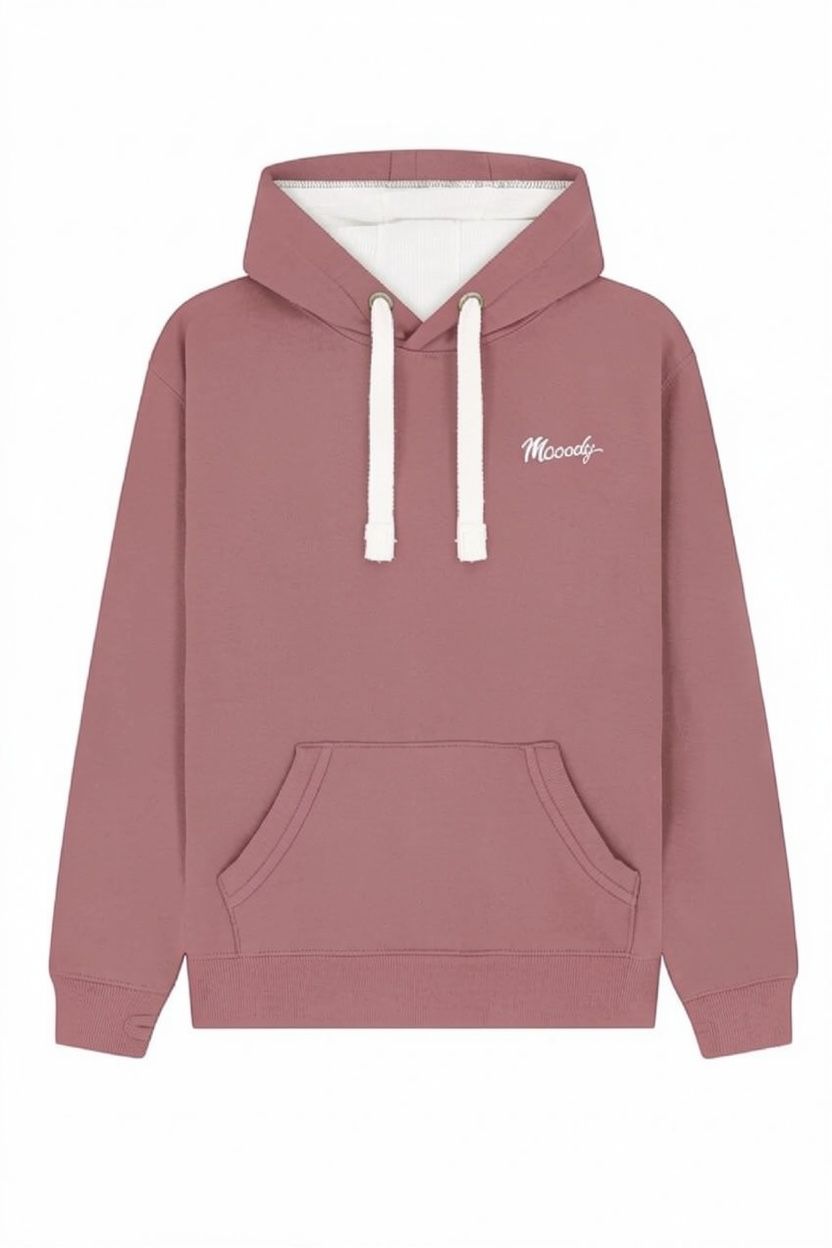 Mooody Diva Funny Cow Hoodie | 6 Cow Faces | Baaad Flockers®, Colour: Soft Mulberry, Size: XS