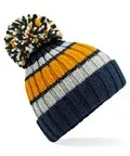 Mooody® Woolly Hat | Highland Cow Pom Pom Winter Hat | Baaad Flockers®, Colour: Dijon Blue