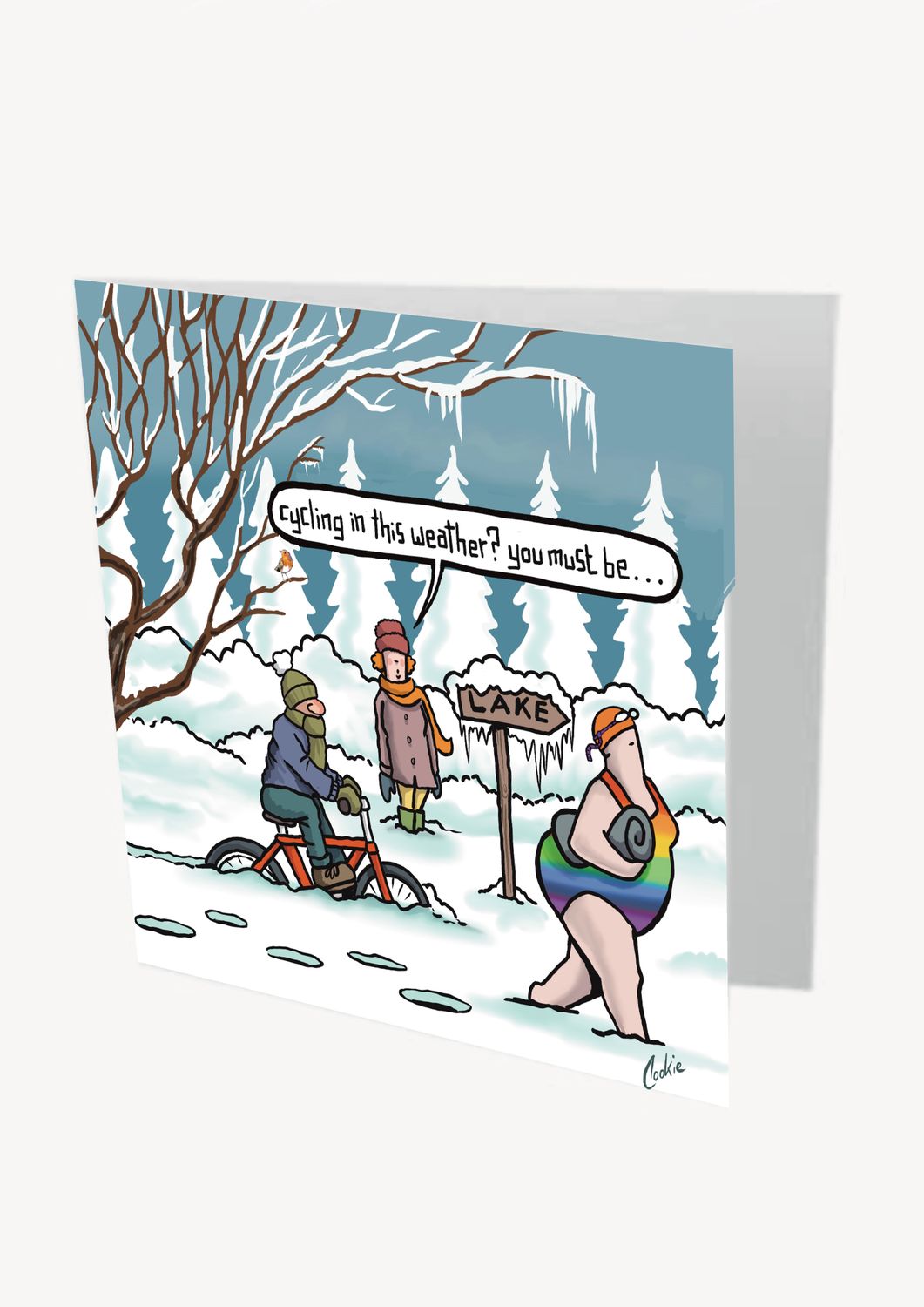 Cycling Card | Funny Cyclist &amp; Bike Lover Greeting Card | Baaad Flockers®