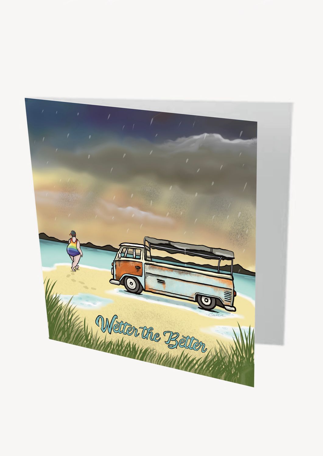 Wetter the Better Card | Funny Wild Swimming Greeting Card | Baaad Flockers®