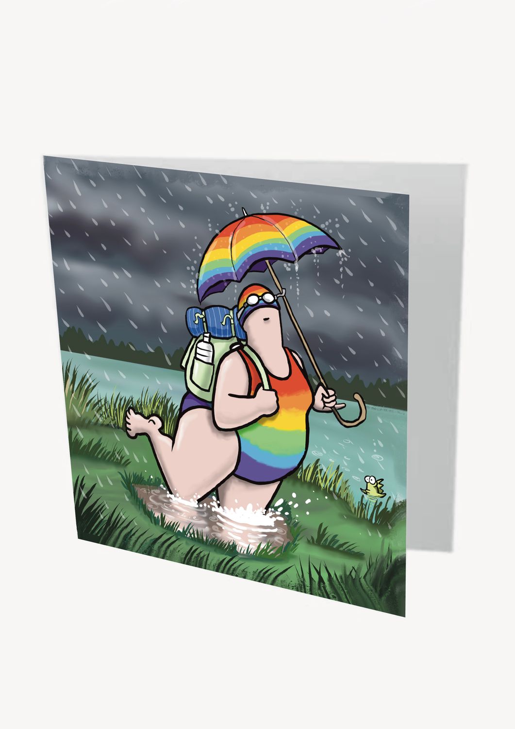 Sinkin’ In The Rain Card | Funny Wild Swimming &amp; Rain Card | Baaad Flockers®