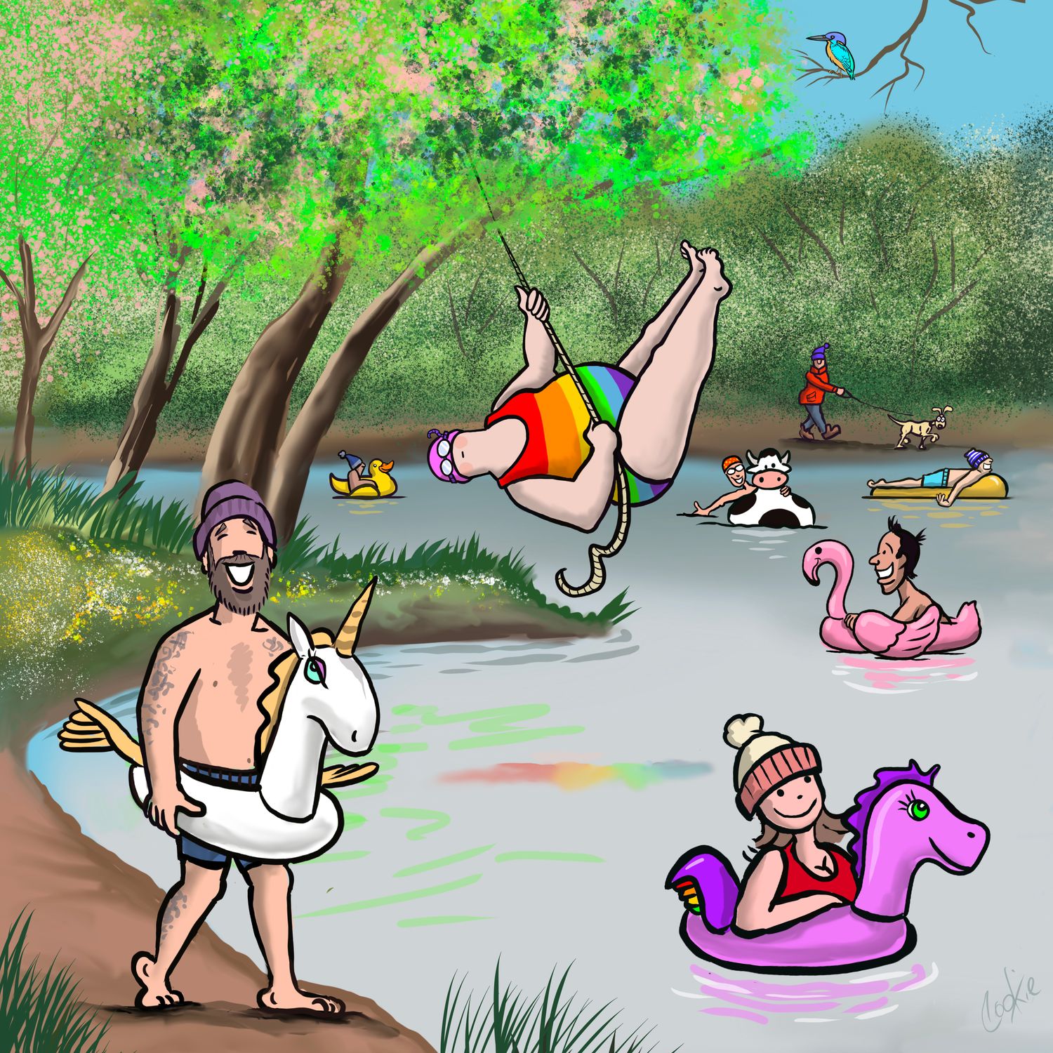 A Sensible Swim Card | Funny Wild Swimming &amp; Open Water Card | Kimmer