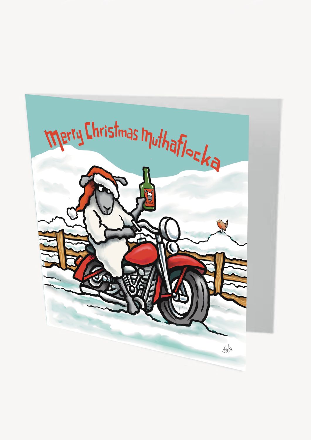 Baaad Santa Christmas Card | Funny Santa &amp; Sheep Card | Baaad Flockers®