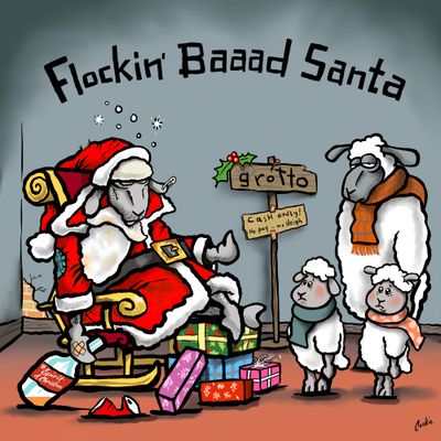 Baaad Santa’s Grotto Card | Funny Santa Christmas Card | Baaad Flockers®